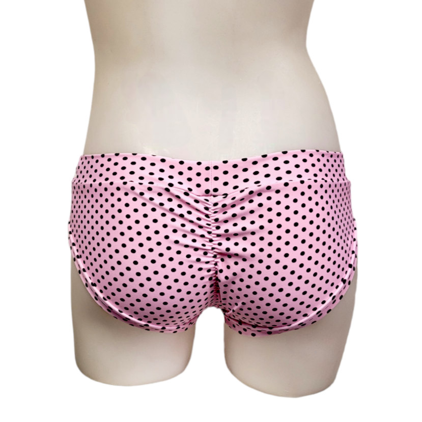 Classic Booty Short in Pink and Black Dot