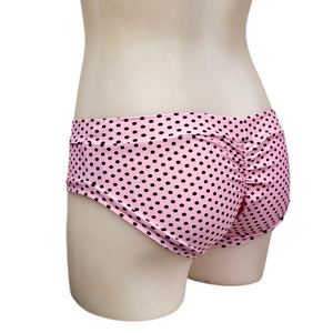 Classic Booty Short in Pink and Black Dot