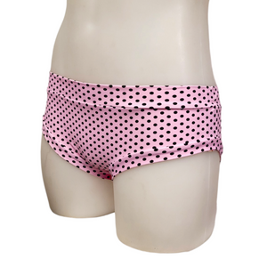 Classic Booty Short in Pink and Black Dot