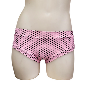 Classic Booty Short in Pink and Black Dot