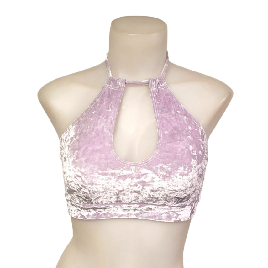 Layla Top in Lilac Crushed Velvet
