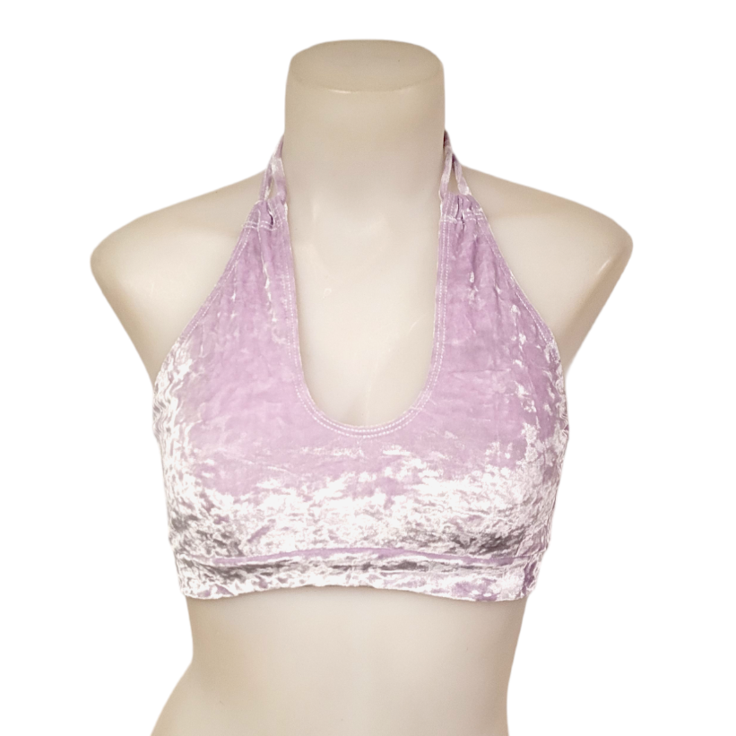 Layla Top in Lilac Crushed Velvet
