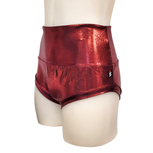 High Waisted Booty Short in Wine Mystique