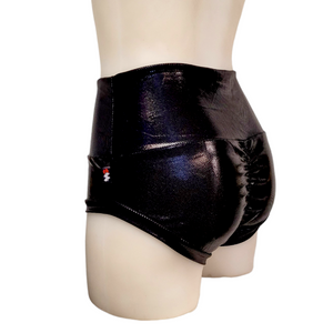 High Waisted Booty Short in Black Dot