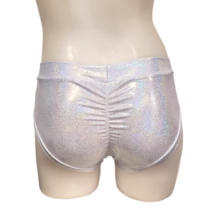 Classic Booty Short in White Disco