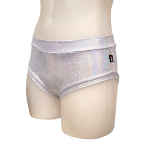 Classic Booty Short in White Disco