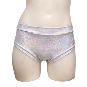 Classic Booty Short in White Disco