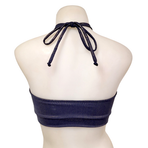 Halter Top in Blue Gold Shimmer