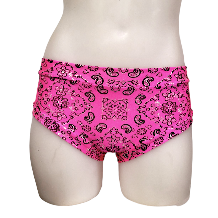 Classic Booty Short in Pink Paisley
