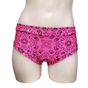 Classic Booty Short in Pink Paisley