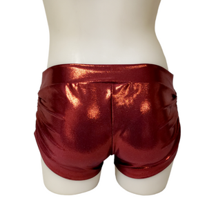Side Tie/Scrunch Short in Burgundy Mystique