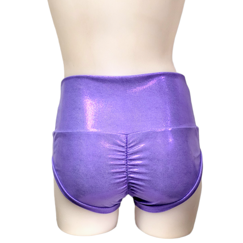 High Waisted Booty Short in Lavender Mystique