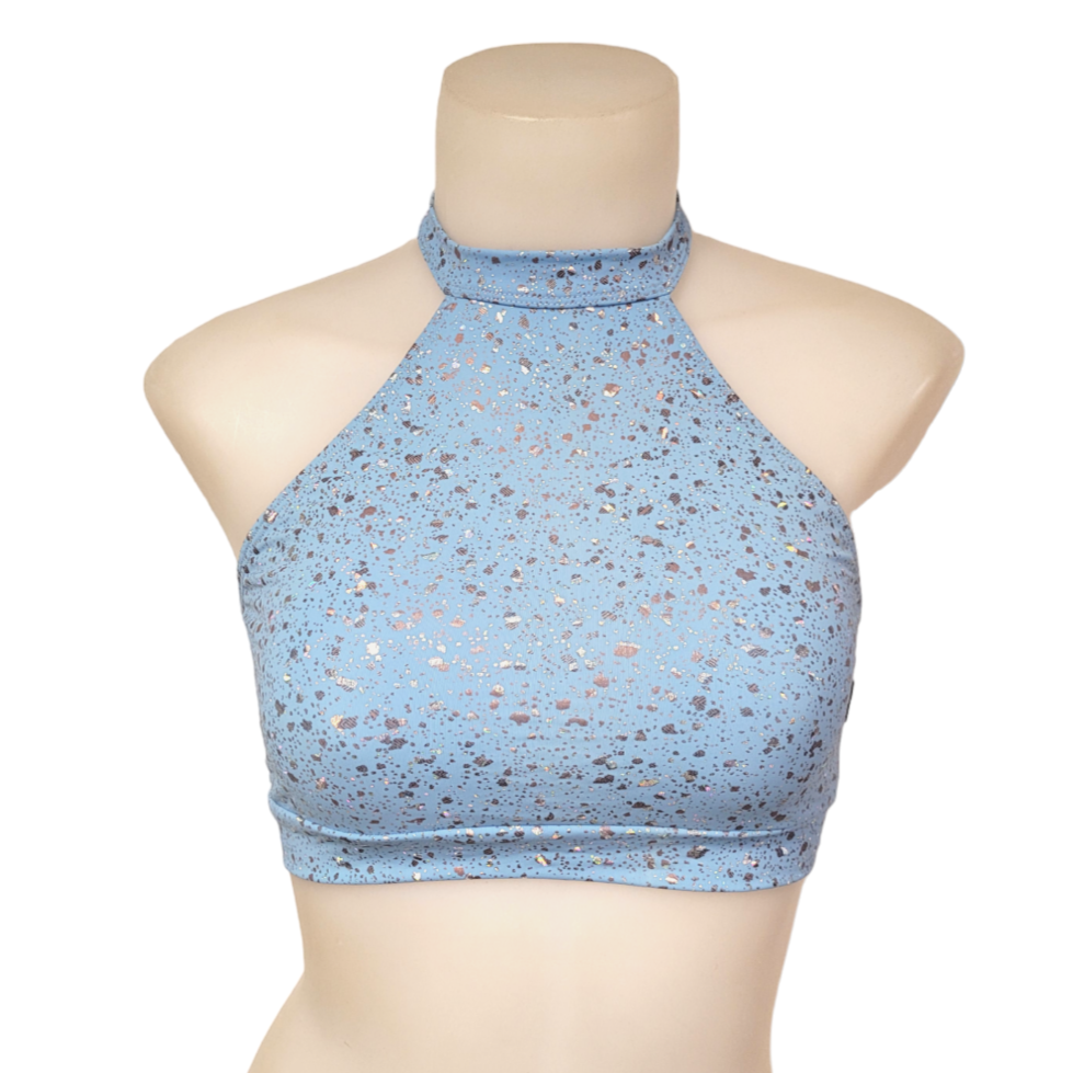 Halter Top in Blue Speckle