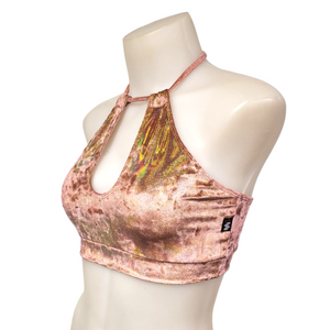 Layla Top in Rose Gold Velvet