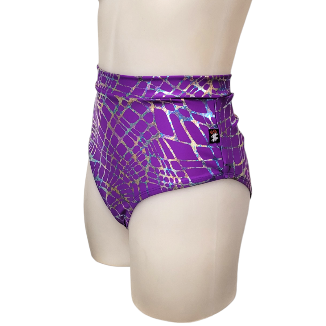 Sky High Sexy Short in Purple Web