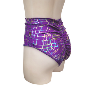 Sky High Sexy Short in Purple Web