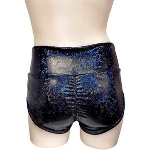 High Waisted Booty Short in Black Ice