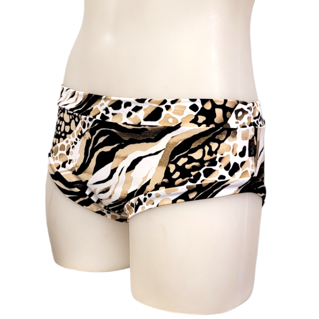 Classic Booty Short in Sand Leopard