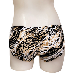 Classic Booty Short in Sand Leopard