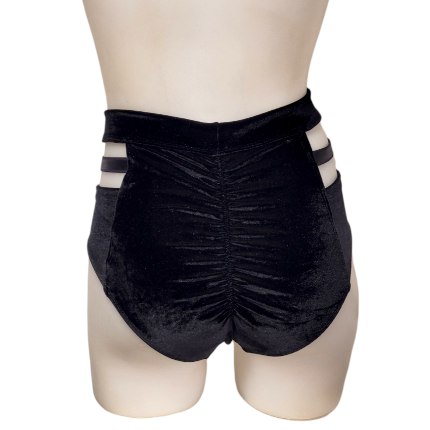 Monroe Short in Black Velvet