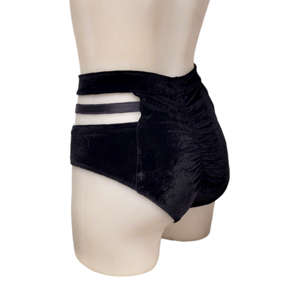 Monroe Short in Black Velvet