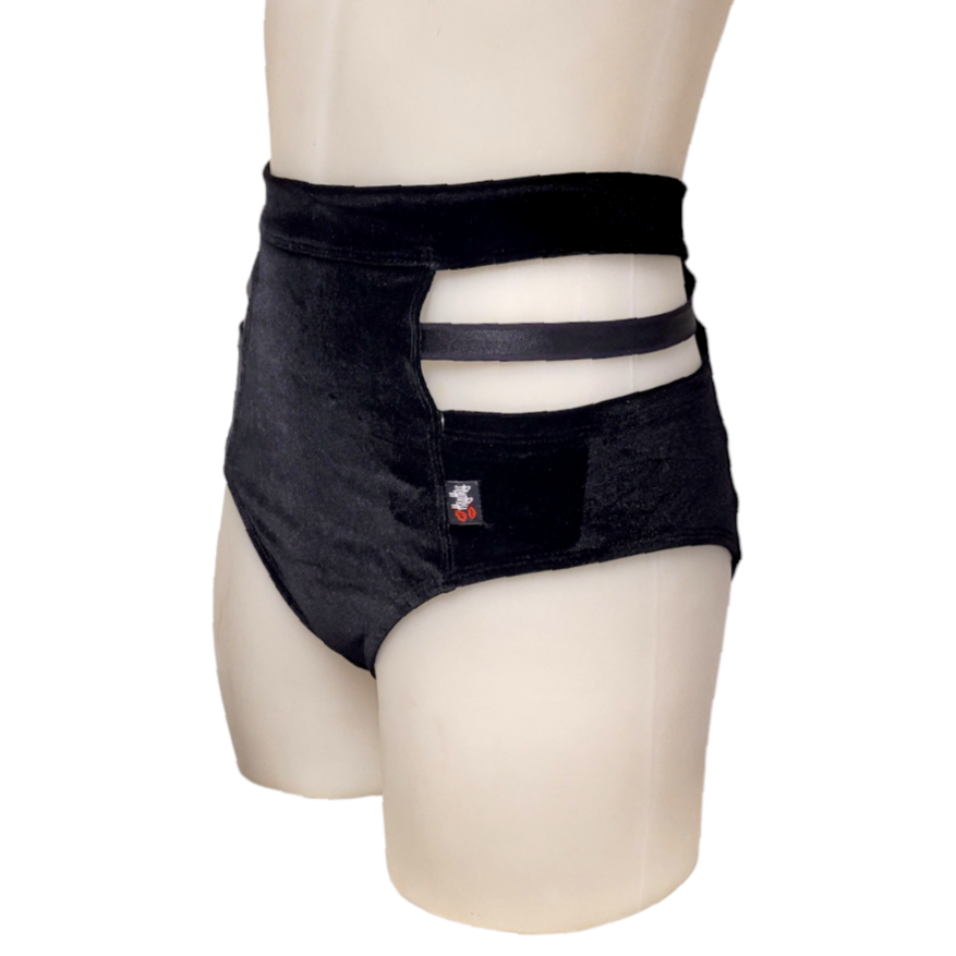 Monroe Short in Black Velvet