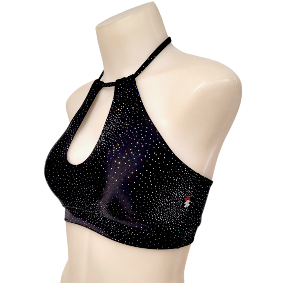 Layla Top in Black Cluster Dot