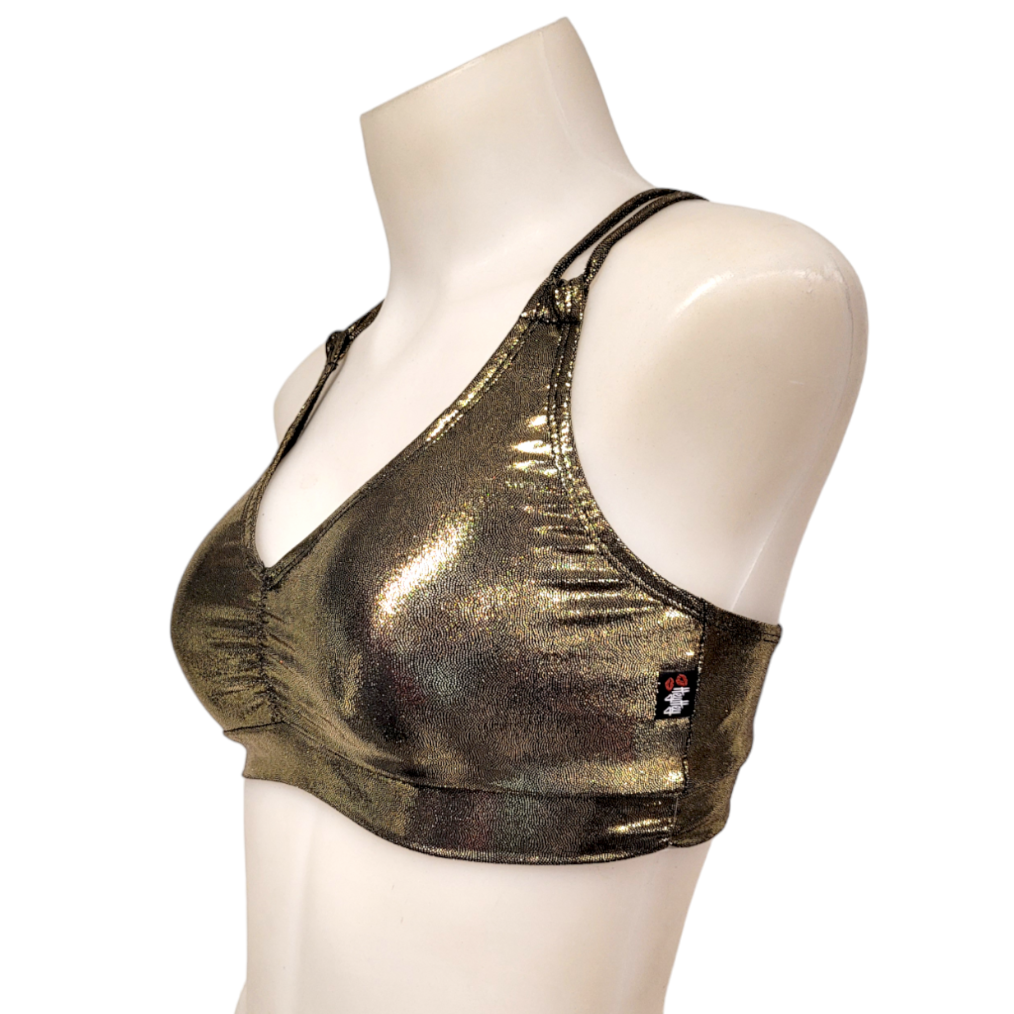 Monique Top in Black Gold Mystique