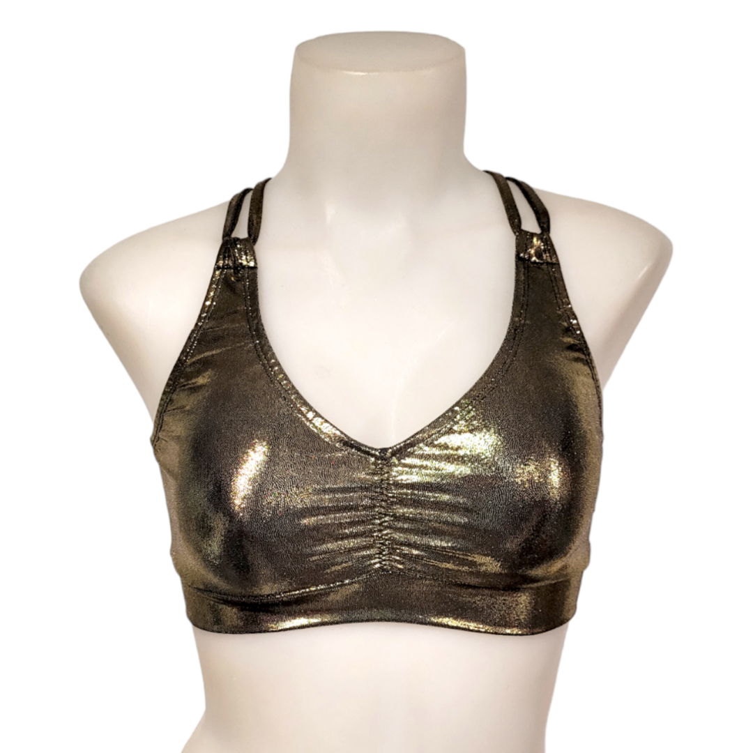 Monique Top in Black Gold Mystique