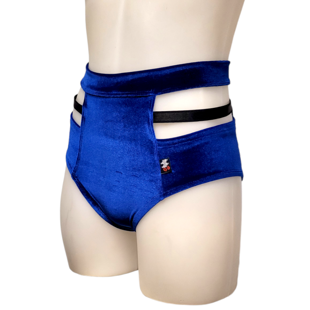 Monroe Short in Royal Blue Velvet