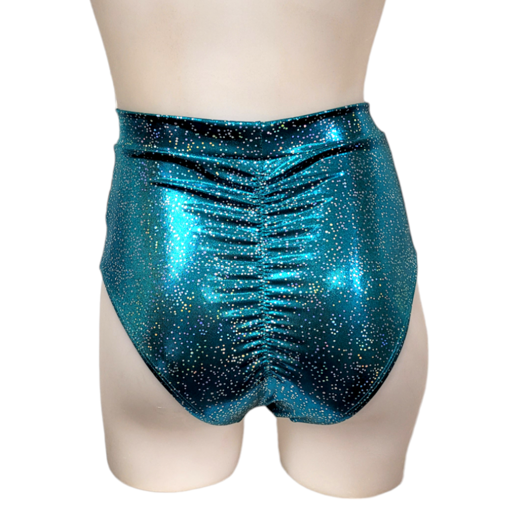 Sky High Sexy Short in Green Cluster Dot