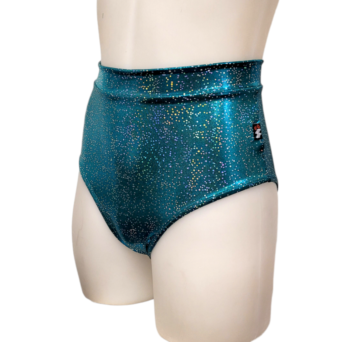 Sky High Sexy Short in Green Cluster Dot