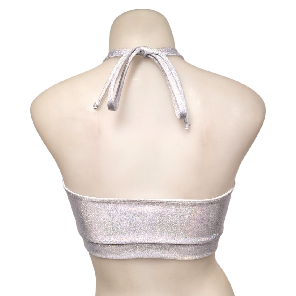 Halter Top in White Disco