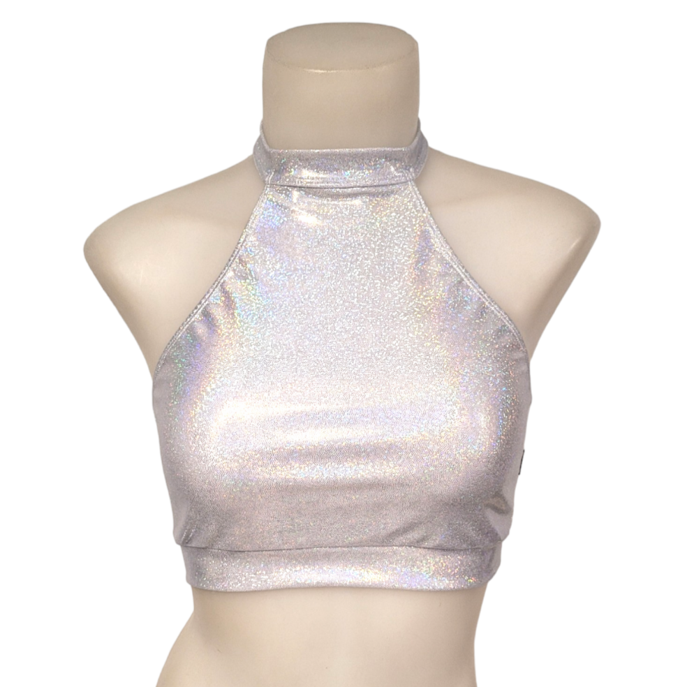 Halter Top in White Disco