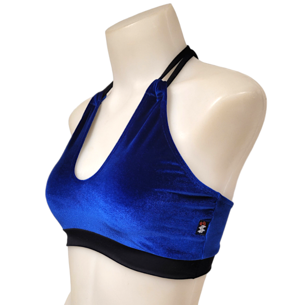 Layla Top in Royal Blue Velvet