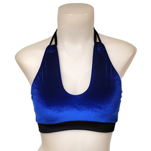 Layla Top in Royal Blue Velvet