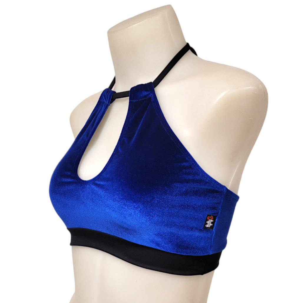 Layla Top in Royal Blue Velvet