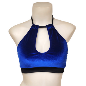 Layla Top in Royal Blue Velvet