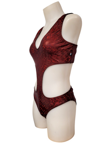 Jade Monokini in Red Ice