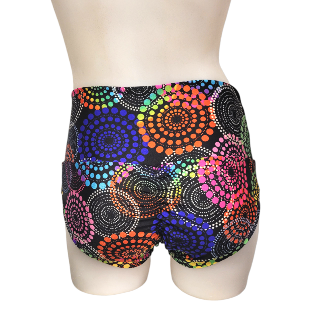 High Waisted Booty Short in Fireworks