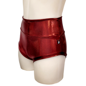 High Waisted Booty Short in Burgundy Mystique