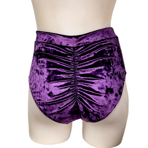 Sky High Sexy Short in Grape Crushed Velvet