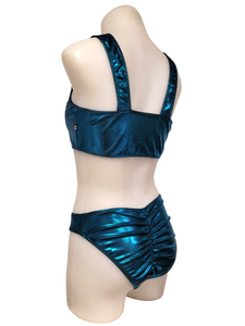 Jade Monokini in Black Teal Mystique