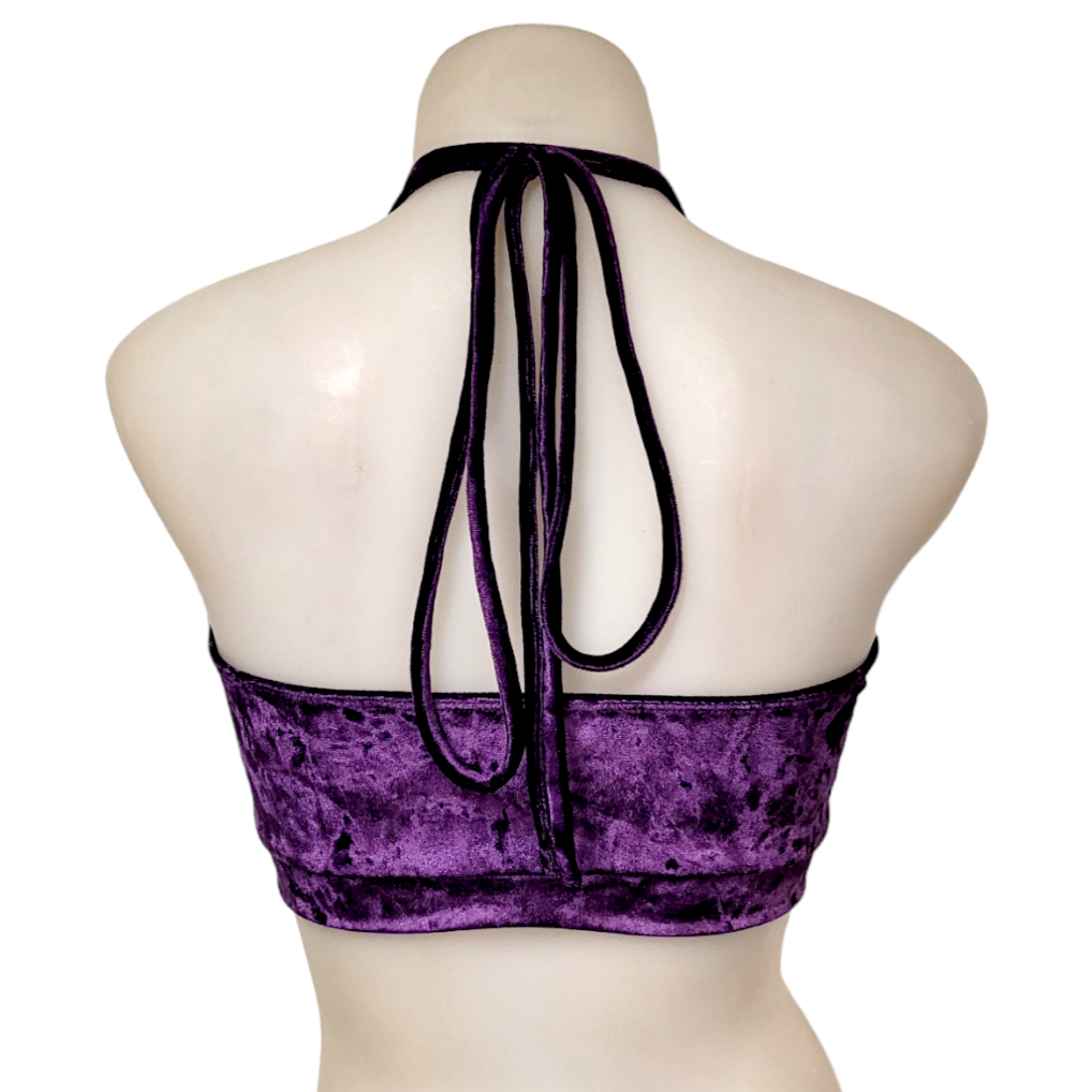 Layla Top in Grape Crushed Velvet