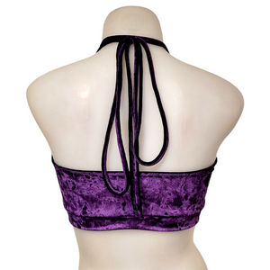 Layla Top in Grape Crushed Velvet