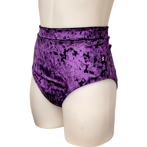 Sky High Sexy Short in Grape Crushed Velvet