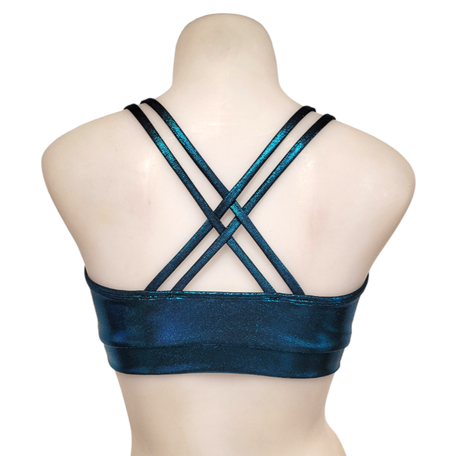 Monique Top in Black Teal Mystique