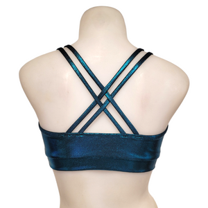 Monique Top in Black Teal Mystique