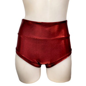 High Waisted Booty Short in Burgundy Mystique
