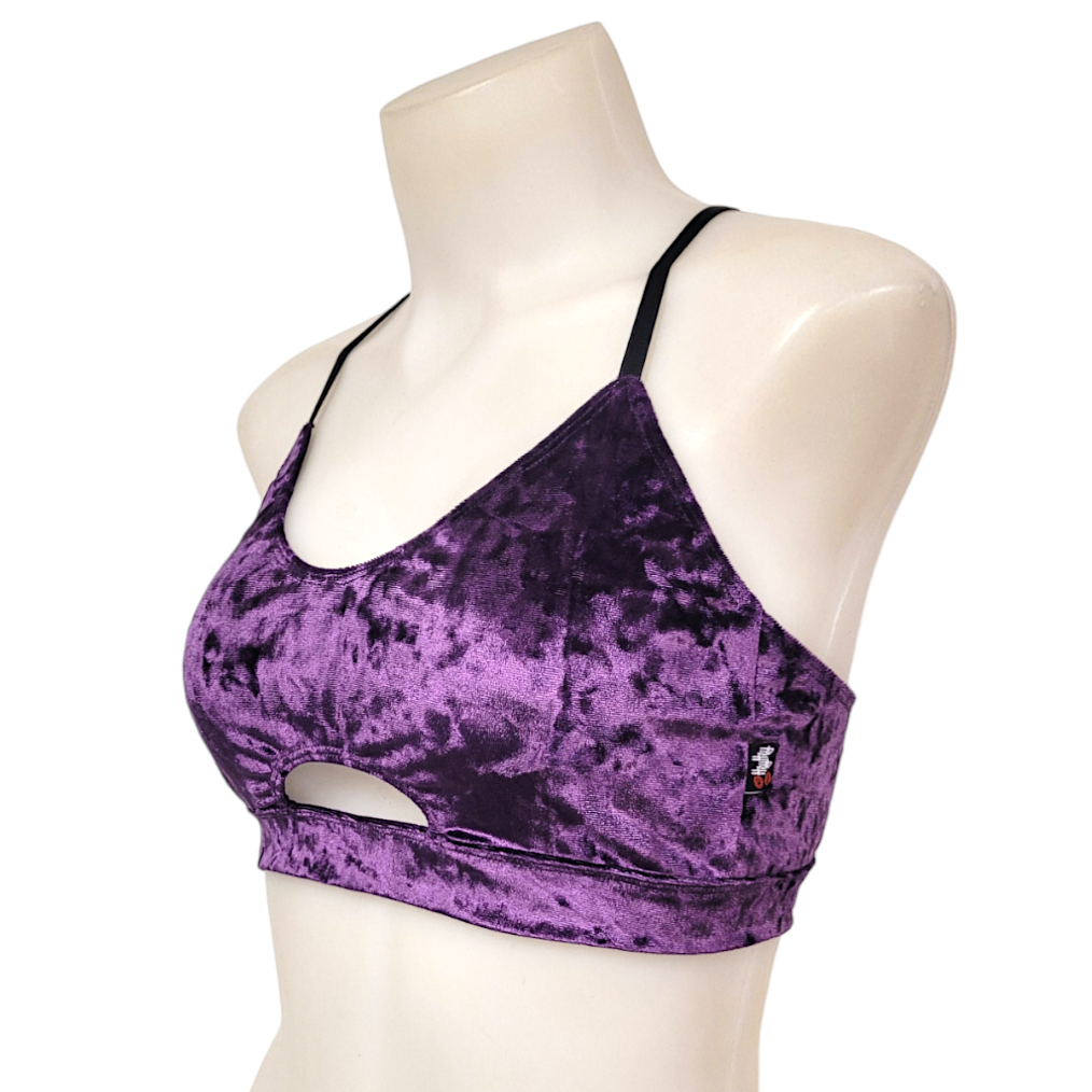 Iris Top in Grape Crushed Velvet